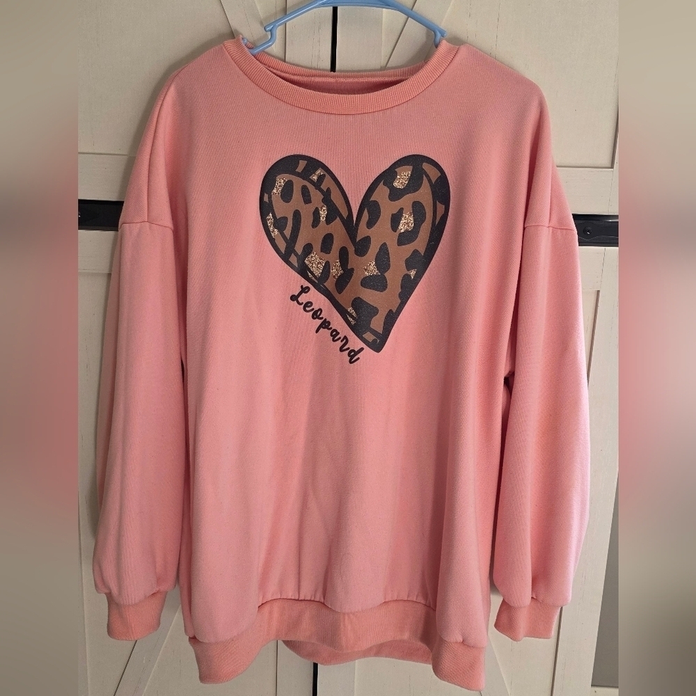 SHEIN Soft Coral Fleece Sweatshirt